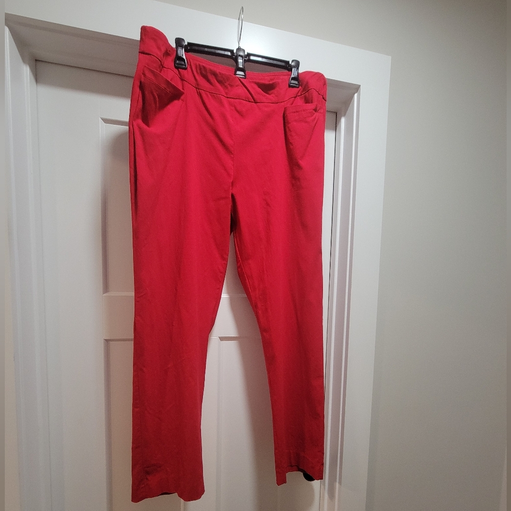 Vibrant Stretch Red Pants